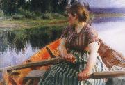 Anders Zorn Midnight Sweden oil painting artist